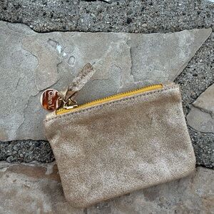 Clare V Shimmering Gold small wallet